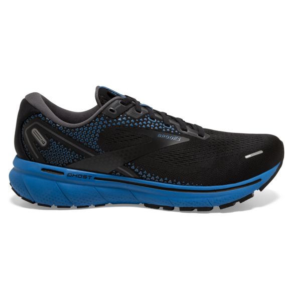 Brooks Ghost 14 Men\'s Road Running Shoes Black / Blue | NZ-689753