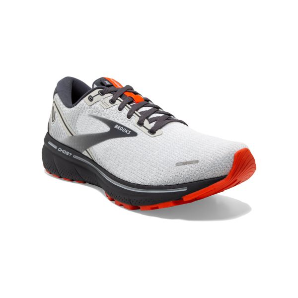 Brooks Ghost 14 Men's Road Running Shoes Grey / Black / Orange | NZ-741523