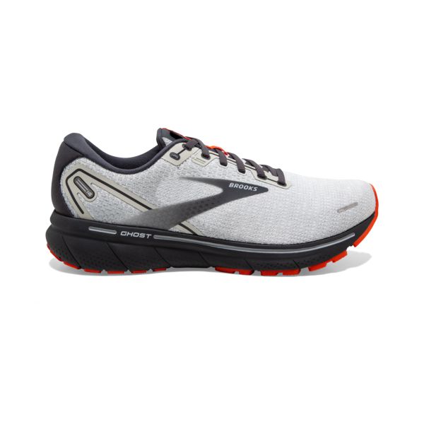 Brooks Ghost 14 Men\'s Road Running Shoes Grey / Black / Orange | NZ-741523