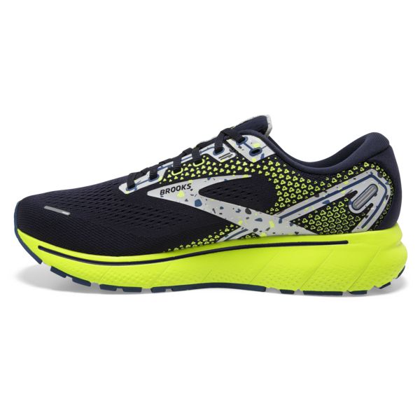 Brooks Ghost 14 Men's Road Running Shoes Navy / Grey / Yellow | NZ-803645