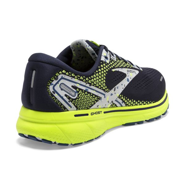 Brooks Ghost 14 Men's Road Running Shoes Navy / Grey / Yellow | NZ-803645