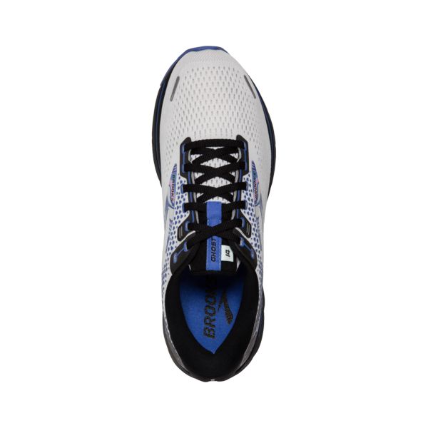 Brooks Ghost 14 Men's Road Running Shoes White / Black / Blue | NZ-820436