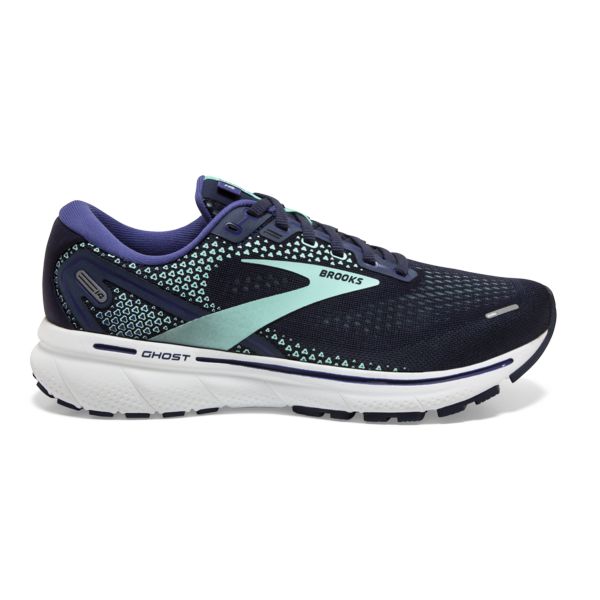 Brooks Ghost 14 Women\'s Road Running Shoes Navy / White | NZ-21375