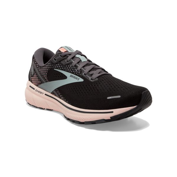 Brooks Ghost 14 Women's Road Running Shoes Black / Green / Rose | NZ-356194