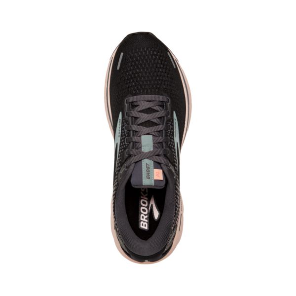 Brooks Ghost 14 Women's Road Running Shoes Black / Green / Rose | NZ-356194