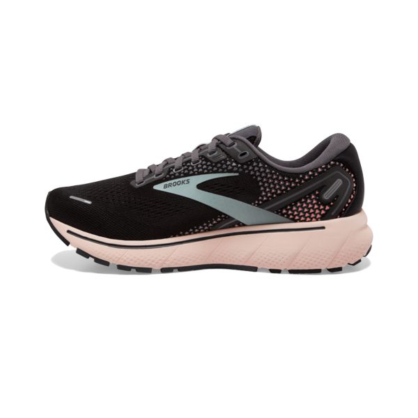 Brooks Ghost 14 Women's Road Running Shoes Black / Green / Rose | NZ-356194