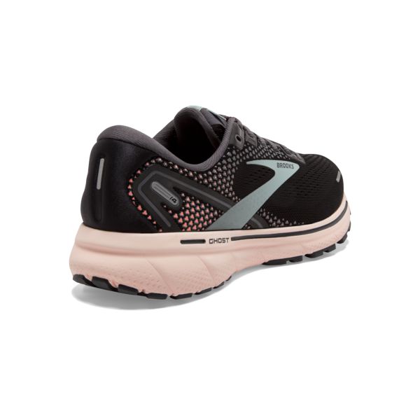 Brooks Ghost 14 Women's Road Running Shoes Black / Green / Rose | NZ-356194