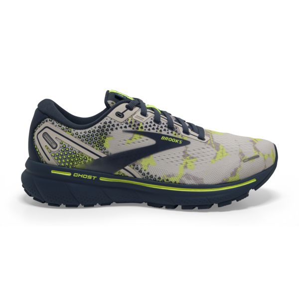 Brooks Ghost 14 Women\'s Road Running Shoes Grey / Navy / Yellow | NZ-409312