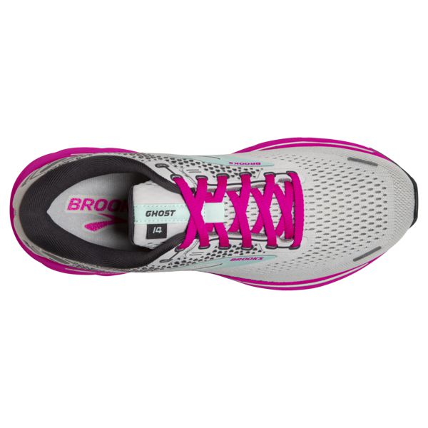 Brooks Ghost 14 Women's Road Running Shoes Grey / Pink / Blue | NZ-473156