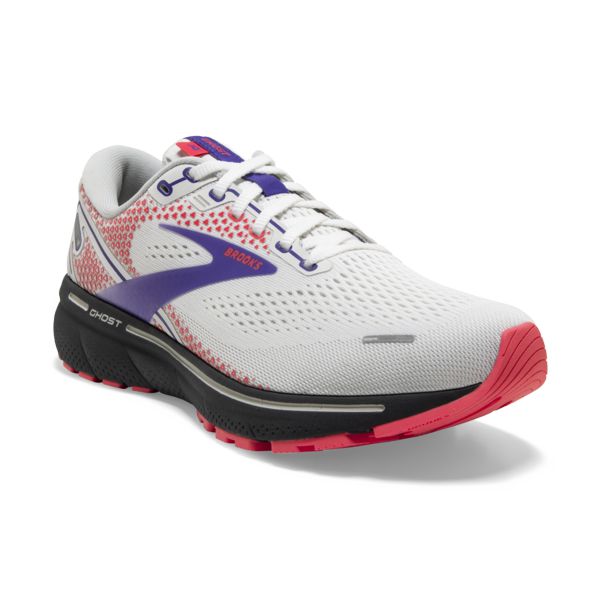 Brooks Ghost 14 Women's Road Running Shoes White / Purple / Coral | NZ-516973