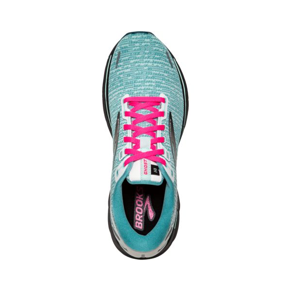 Brooks Ghost 14 Women's Road Running Shoes White / Black / Blue | NZ-695823