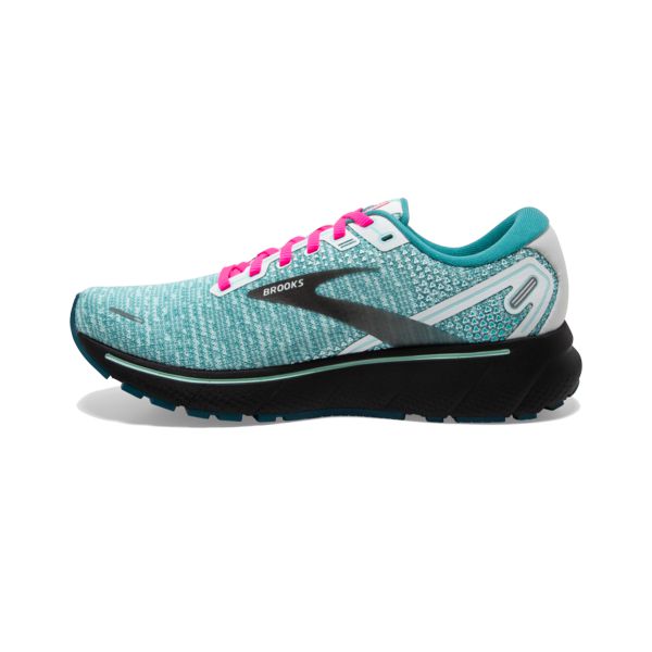 Brooks Ghost 14 Women's Road Running Shoes White / Black / Blue | NZ-695823