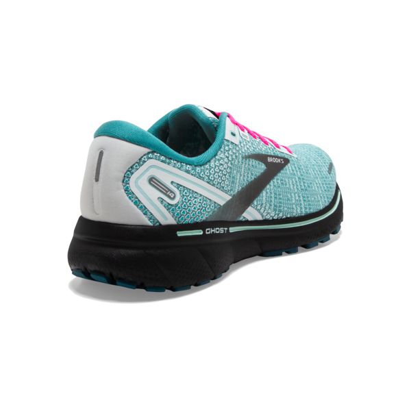 Brooks Ghost 14 Women's Road Running Shoes White / Black / Blue | NZ-695823