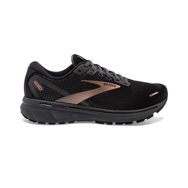 Brooks Ghost 14 Women\'s Road Running Shoes Black / Gold | NZ-729384