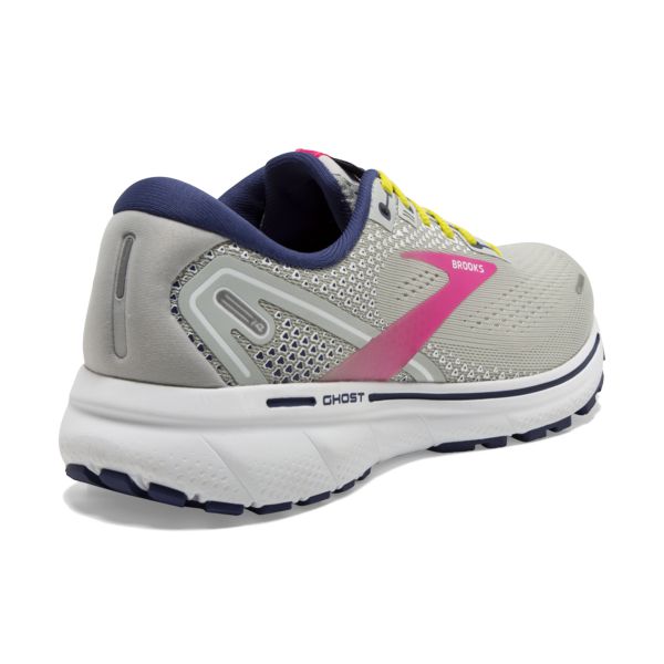 Brooks Ghost 14 Women's Road Running Shoes Grey / Yellow / Pink | NZ-762019