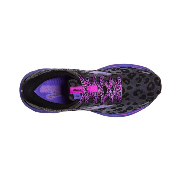 Brooks Ghost 14 Women's Road Running Shoes Black / Purple / Pink | NZ-86159