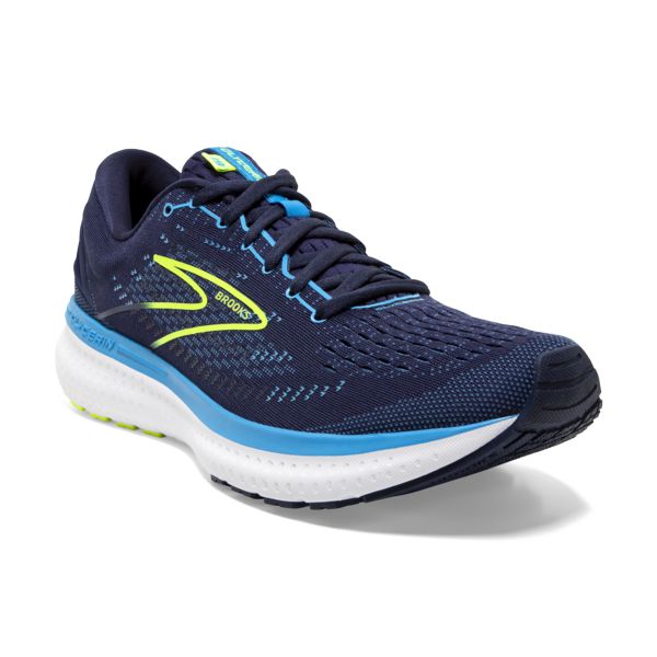 Brooks Glycerin 19 Men's Road Running Shoes Navy / Blue / Yellow | NZ-301926