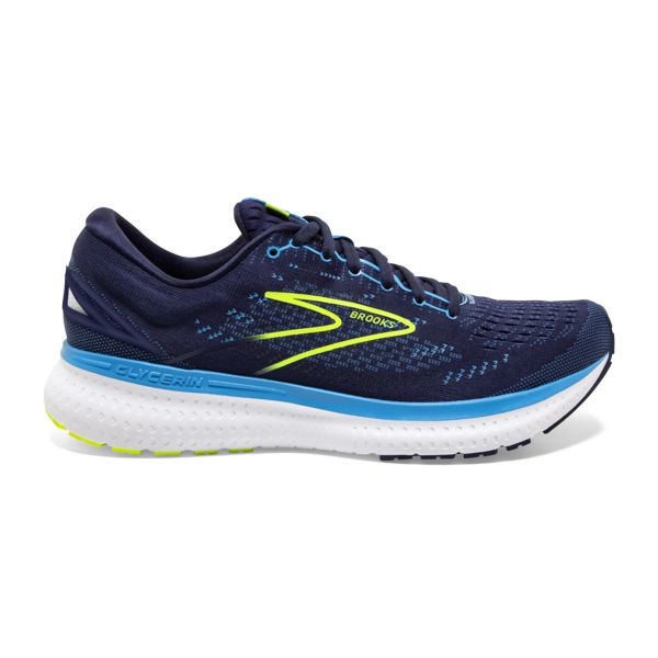 Brooks Glycerin 19 Men\'s Road Running Shoes Navy / Blue / Yellow | NZ-301926