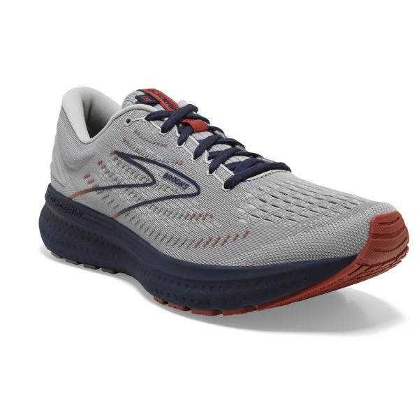 Brooks Glycerin 19 Men's Road Running Shoes Grey / Navy / Brown | NZ-396152