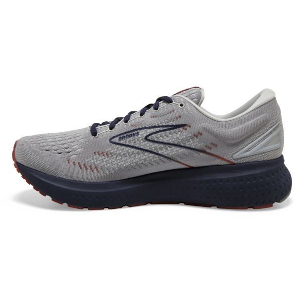 Brooks Glycerin 19 Men's Road Running Shoes Grey / Navy / Brown | NZ-396152