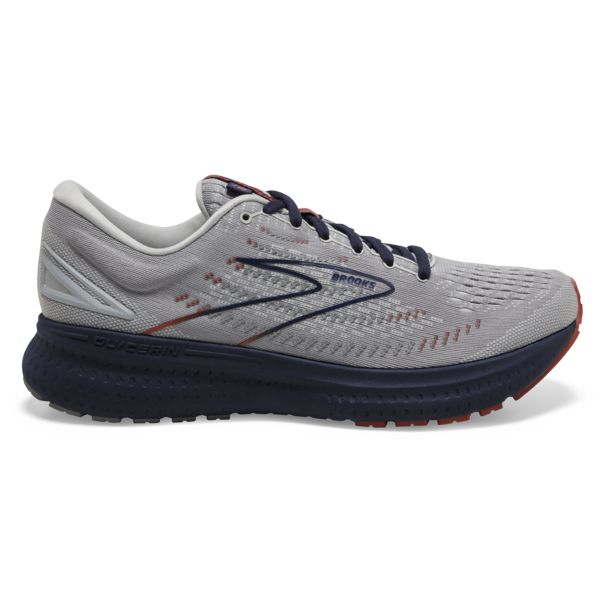 Brooks Glycerin 19 Men\'s Road Running Shoes Grey / Navy / Brown | NZ-396152