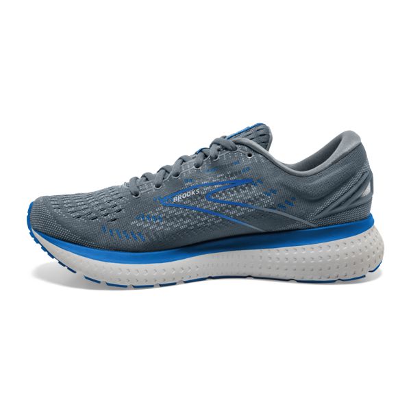 Brooks Glycerin 19 Men's Road Running Shoes Grey / Blue / White | NZ-891746