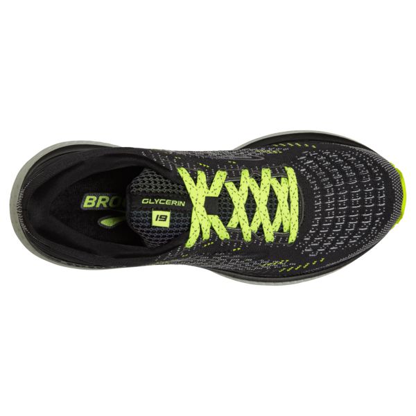 Brooks Glycerin 19 Women's Road Running Shoes Black / Yellow / Grey | NZ-170923