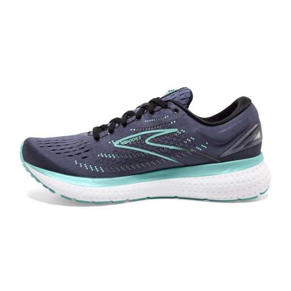 Brooks Glycerin 19 Women's Road Running Shoes Black / Blue / Green | NZ-416023