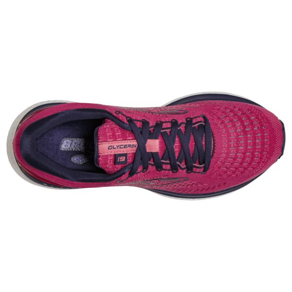 Brooks Glycerin 19 Women's Road Running Shoes Red / Purple / White | NZ-509624