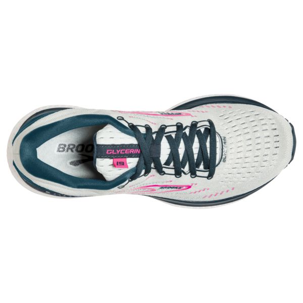 Brooks Glycerin 19 Women's Road Running Shoes Grey / Navy / Pink | NZ-914683