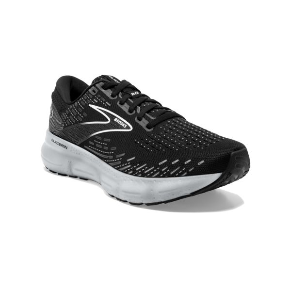 Brooks Glycerin 20 Women's Road Running Shoes Black / White / Grey | NZ-139246