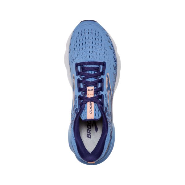 Brooks Glycerin 20 Women's Road Running Shoes Blue / Gold / White | NZ-163702