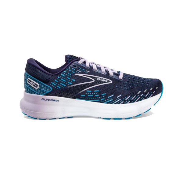 Brooks Glycerin 20 Women\'s Road Running Shoes Navy / Blue / White | NZ-196783