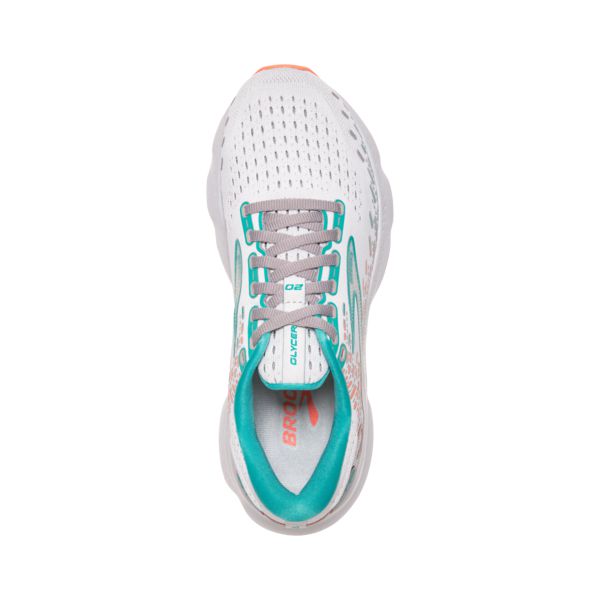 Brooks Glycerin 20 Women's Road Running Shoes White / Green / Coral | NZ-927084