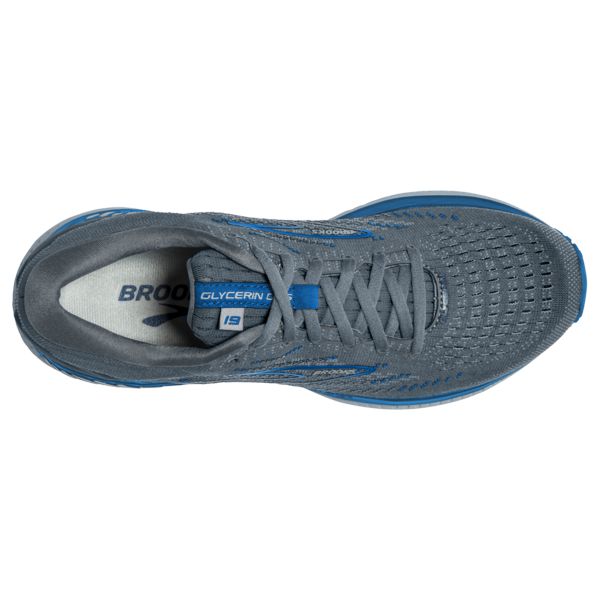 Brooks Glycerin GTS 19 Men's Road Running Shoes Grey / Blue / White | NZ-314280