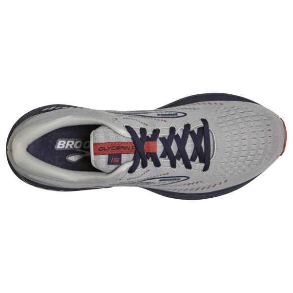 Brooks Glycerin GTS 19 Men's Road Running Shoes Grey / Navy / Brown | NZ-936748