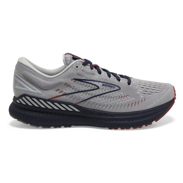 Brooks Glycerin GTS 19 Men\'s Road Running Shoes Grey / Navy / Brown | NZ-936748