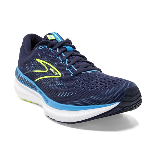 Brooks Glycerin GTS 19 Men's Road Running Shoes Navy / Blue / Yellow | NZ-98341