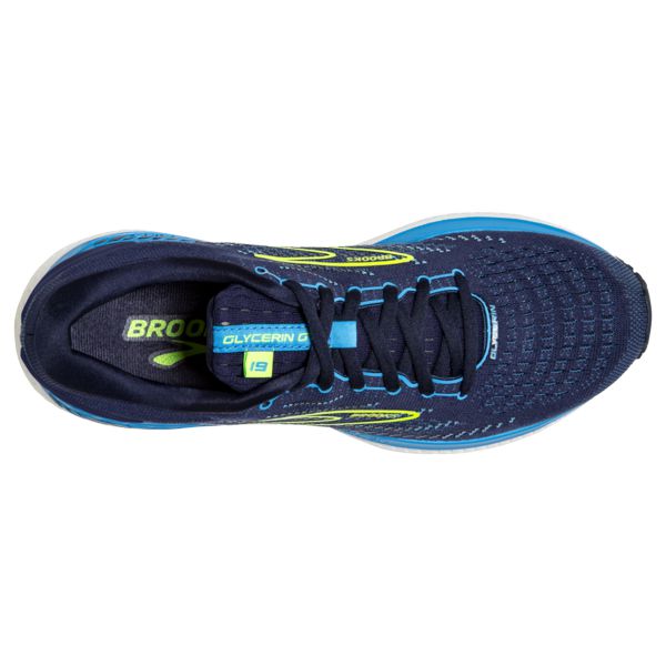 Brooks Glycerin GTS 19 Men's Road Running Shoes Navy / Blue / Yellow | NZ-98341