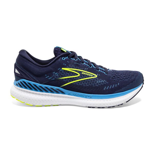 Brooks Glycerin GTS 19 Men\'s Road Running Shoes Navy / Blue / Yellow | NZ-98341