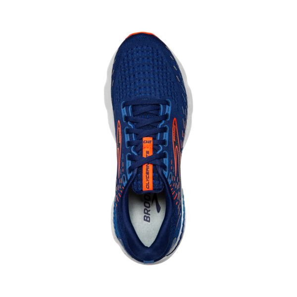 Brooks Glycerin GTS 20 Men's Road Running Shoes Blue / Orange / White | NZ-486325