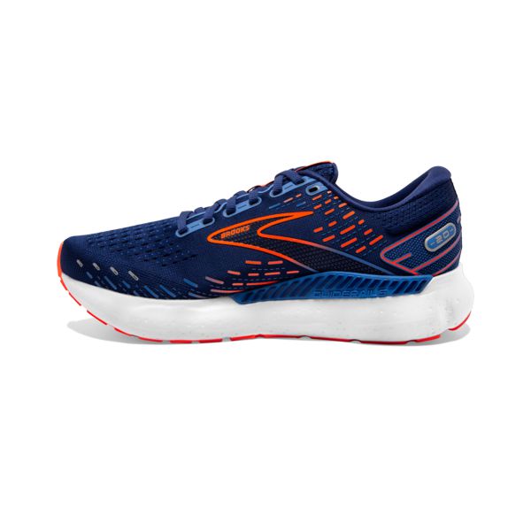 Brooks Glycerin GTS 20 Men's Road Running Shoes Blue / Orange / White | NZ-486325