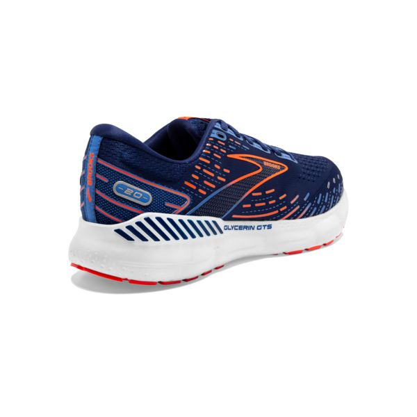 Brooks Glycerin GTS 20 Men's Road Running Shoes Blue / Orange / White | NZ-486325