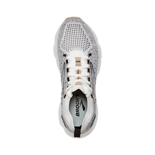 Brooks Glycerin StealthFit 20 Women's Road Running Shoes White / Black / Grey | NZ-705612