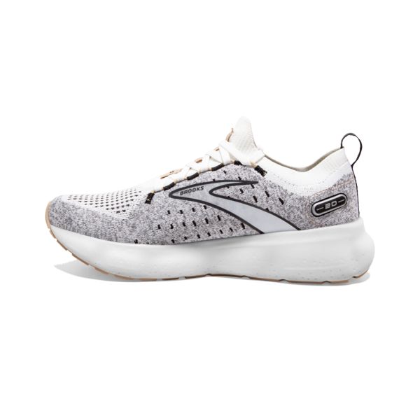 Brooks Glycerin StealthFit 20 Women's Road Running Shoes White / Black / Grey | NZ-705612