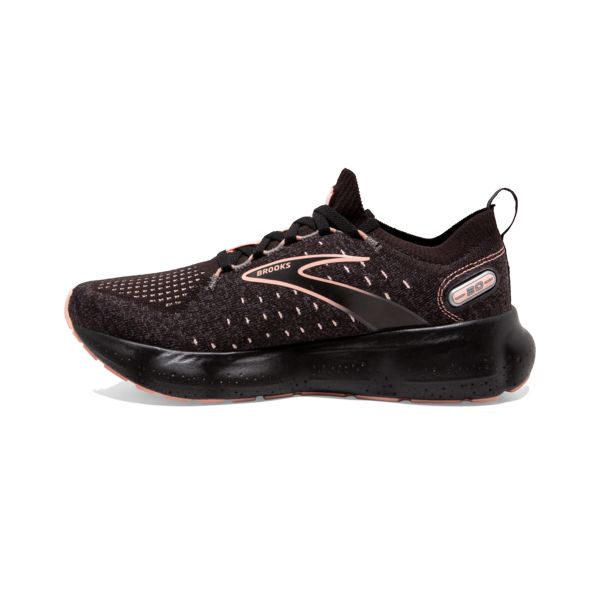 Brooks Glycerin StealthFit 20 Women's Road Running Shoes Black / Coral | NZ-910723