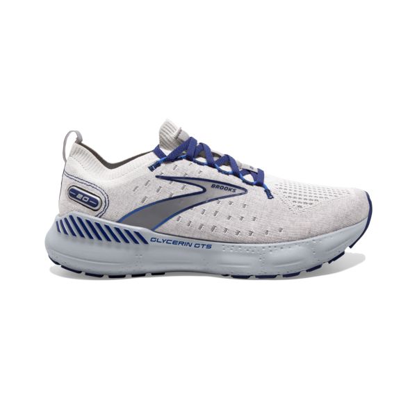 Brooks Glycerin StealthFit GTS 20 Men\'s Road Running Shoes Grey / Blue | NZ-897361