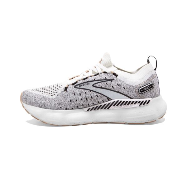 Brooks Glycerin StealthFit GTS 20 Women's Road Running Shoes White / Black / Grey | NZ-856124