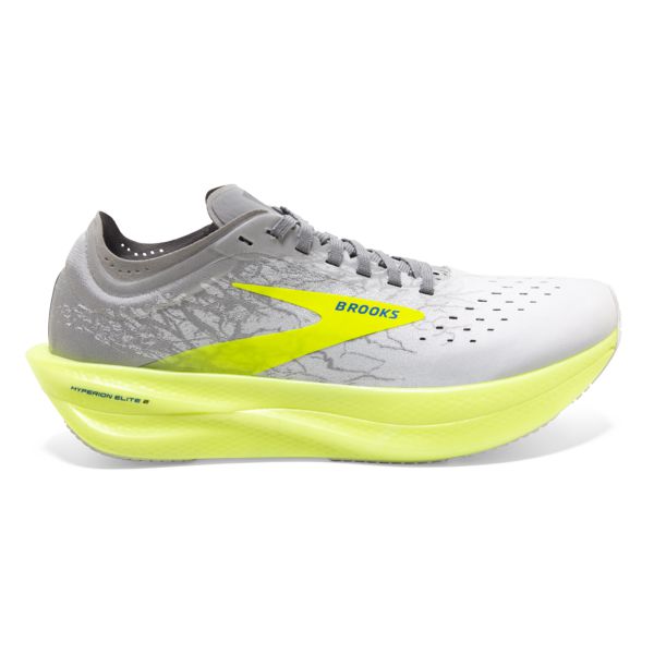 Brooks Hyperion Elite 2 Men\'s Road Running Shoes White / Silver / Yellow | NZ-86794