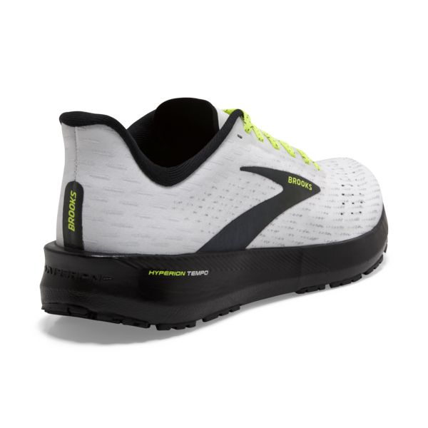 Brooks Hyperion Tempo Men's Road Running Shoes White / Yellow / Black | NZ-658209